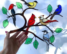 Load image into Gallery viewer, Birds Stained Window Hangings
