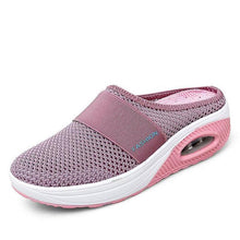 Cargar imagen en el visor de la galería, Sursell Women Daily Fly Knit Fabric Summer Air Cushion Mule Slippers
